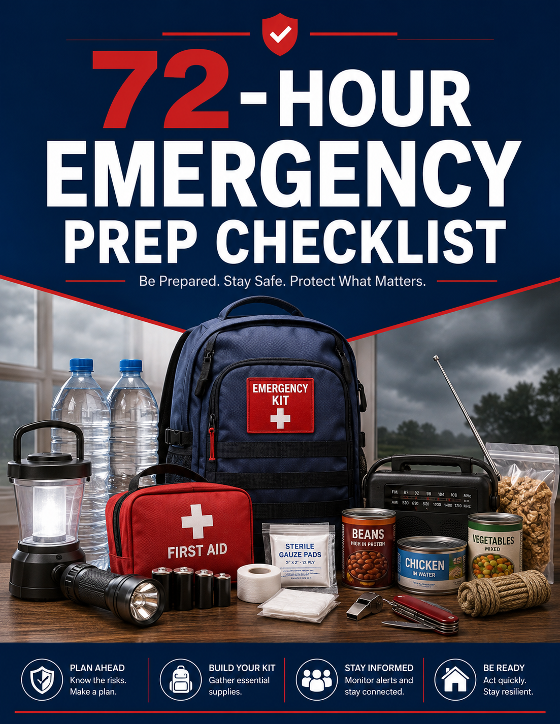 72-HOUR EMERGENCY PREP CHECKLIST