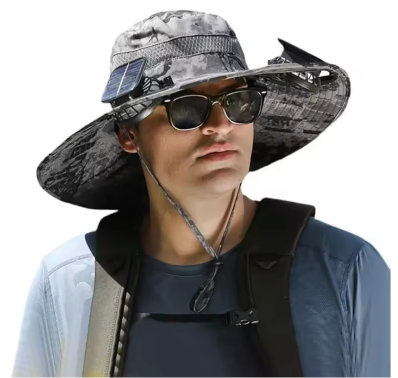 🧢 Luxe Solar Fan Cooling Hat – UV Sun Protection + Hands-Free Relief | Summer Heatwave Edition