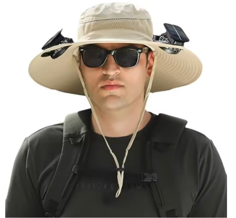 🧢 Luxe Solar Fan Cooling Hat – UV Sun Protection + Hands-Free Relief | Summer Heatwave Edition