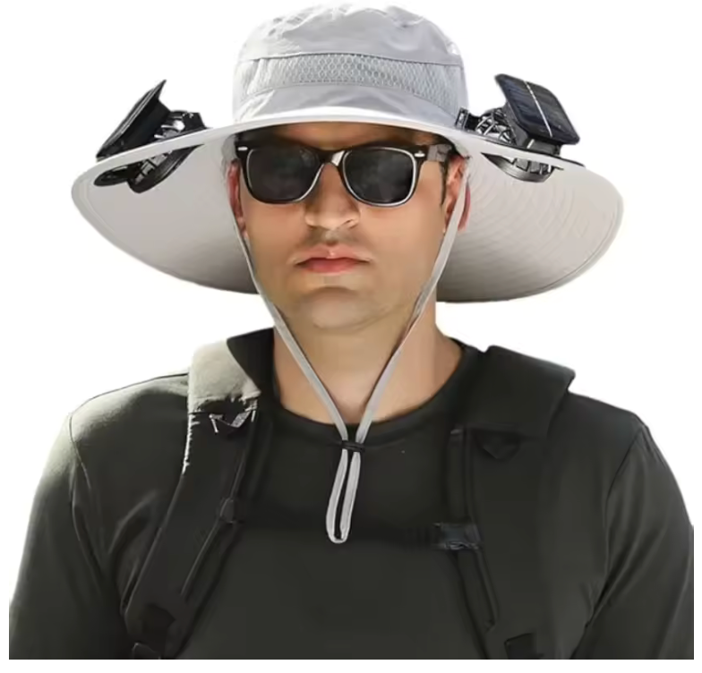 🧢 Luxe Solar Fan Cooling Hat – UV Sun Protection + Hands-Free Relief | Summer Heatwave Edition