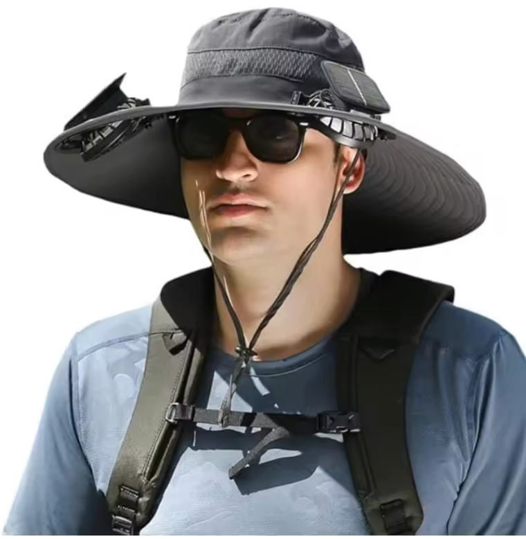 🧢 Luxe Solar Fan Cooling Hat – UV Sun Protection + Hands-Free Relief | Summer Heatwave Edition