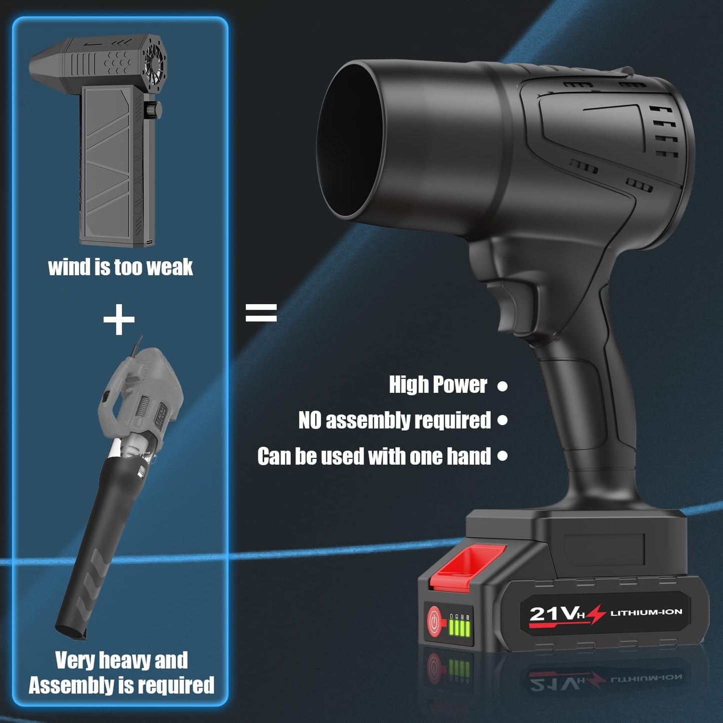 “💨 Cordless Turbo Blower | 200MPH Power