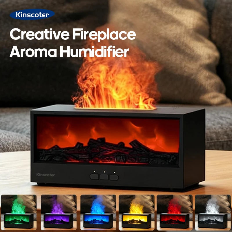Cozy Glow Flame Effect: The 3-in-1 Aroma Diffuser, Humidifier, and Mood Light