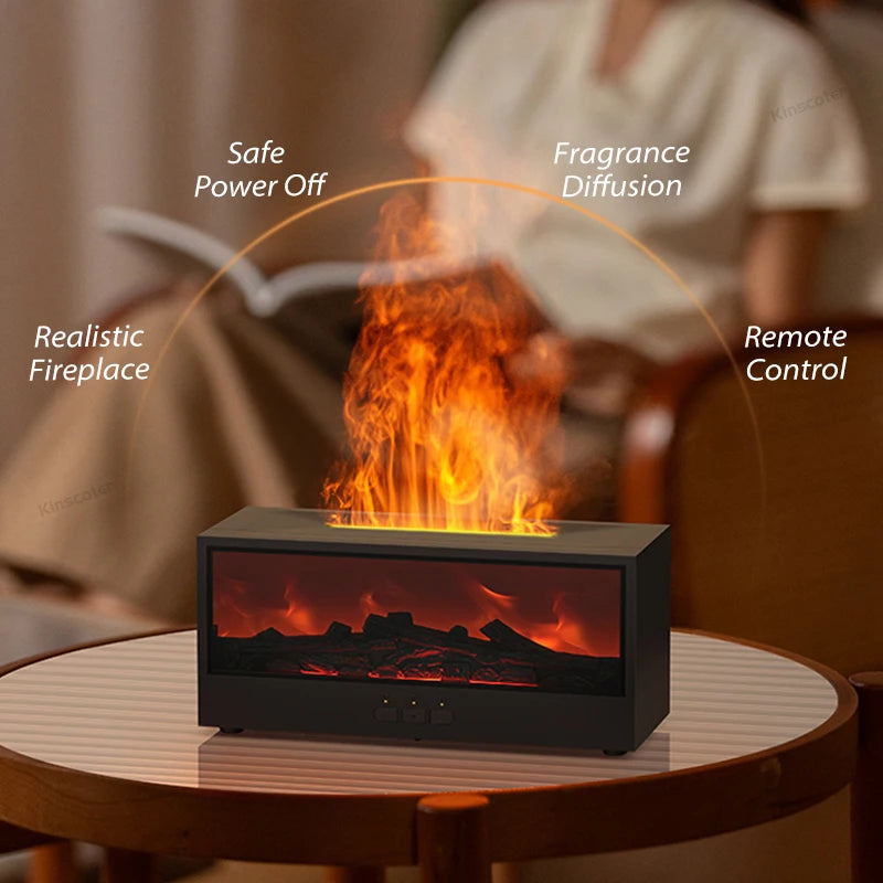Cozy Glow Flame Effect: The 3-in-1 Aroma Diffuser, Humidifier, and Mood Light