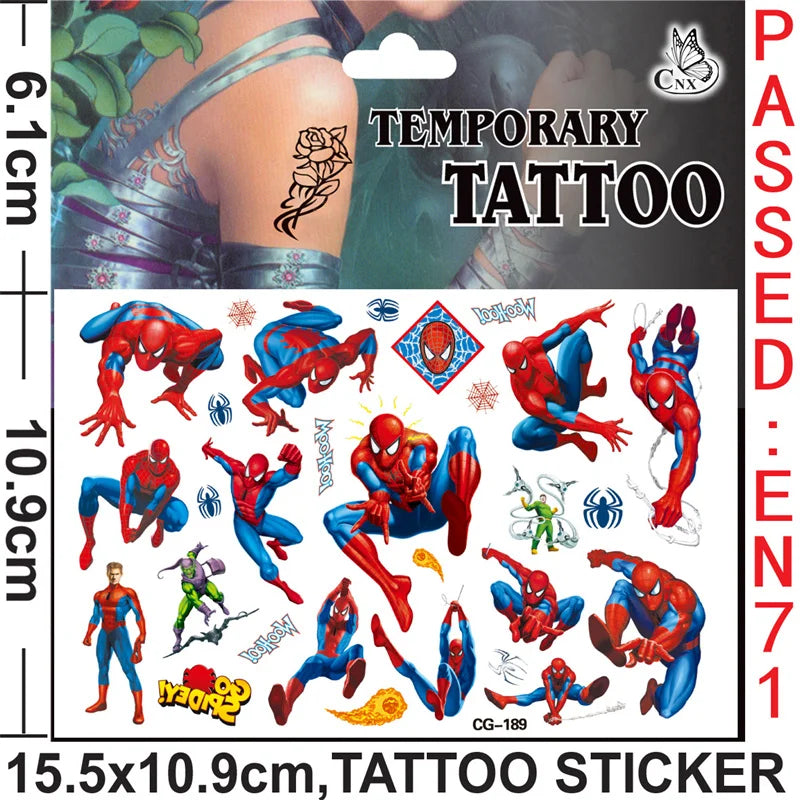 Kawaii Spider Tattoo Stickers