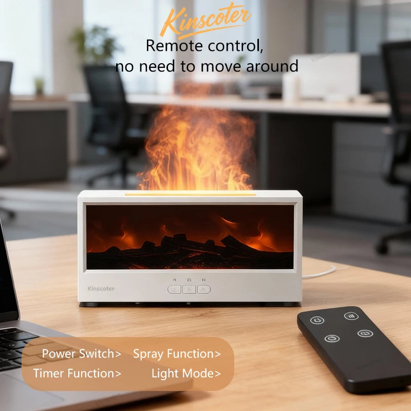 Cozy Glow Flame Effect: The 3-in-1 Aroma Diffuser, Humidifier, and Mood Light