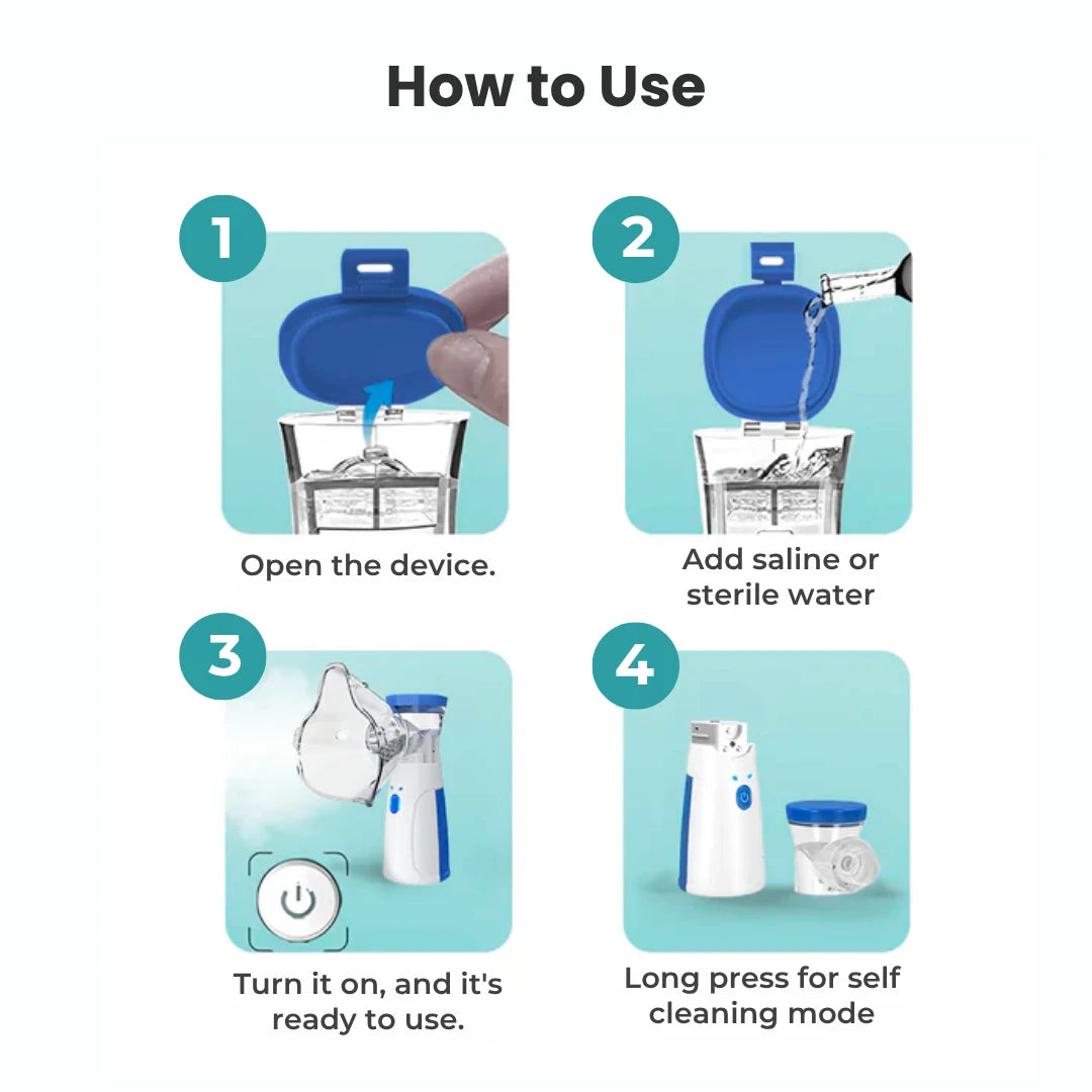 PocketCloud™ Nebulizer – Portable Relief On-the-Go + Free Carrying Case