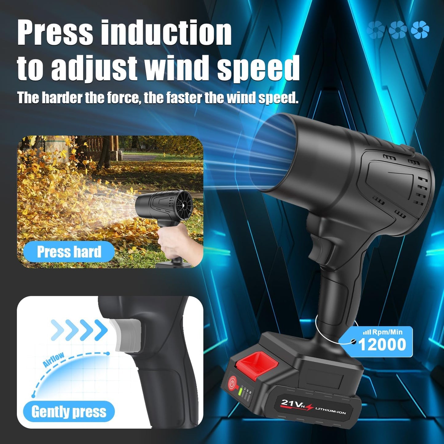 “💨 Cordless Turbo Blower | 200MPH Power