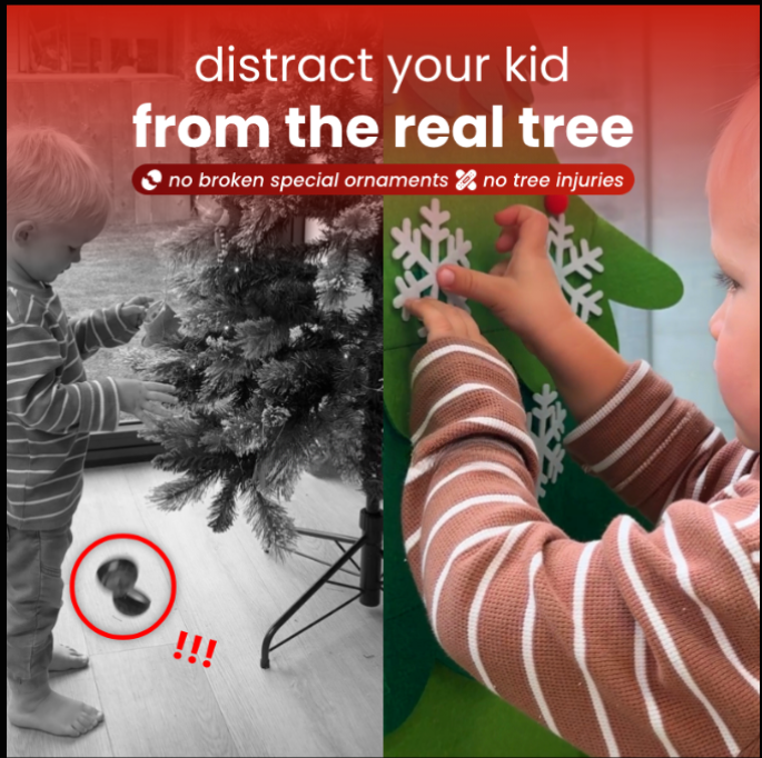 Toddler's Felt Christmas Fun Tree