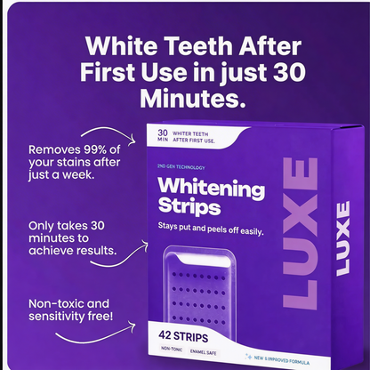 Luxe Purple Daily BrightSmile Whitening Strips Kit