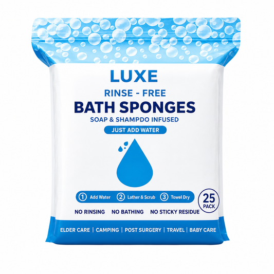 LUXE Rinse-Free Bath Sponges