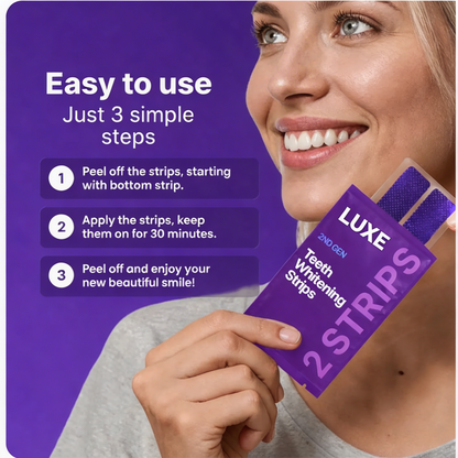 Luxe Purple Daily BrightSmile Whitening Strips Kit
