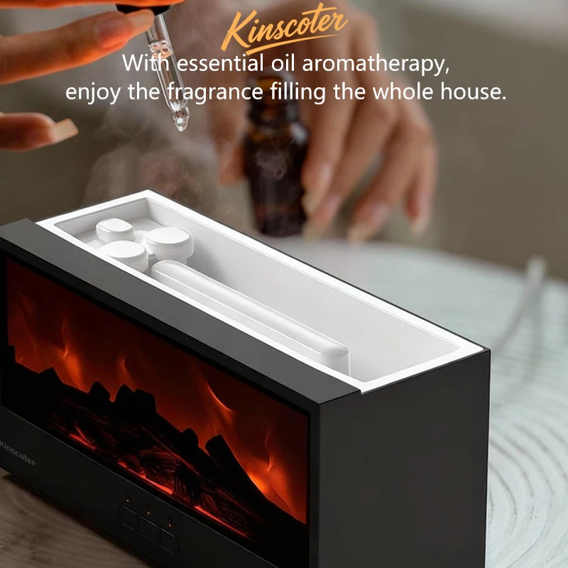 Cozy Glow Flame Effect: The 3-in-1 Aroma Diffuser, Humidifier, and Mood Light