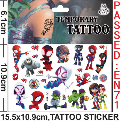 Kawaii Spider Tattoo Stickers