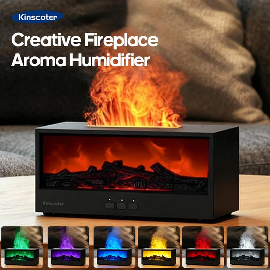 Cozy Glow Flame Effect: The 3-in-1 Aroma Diffuser, Humidifier, and Mood Light