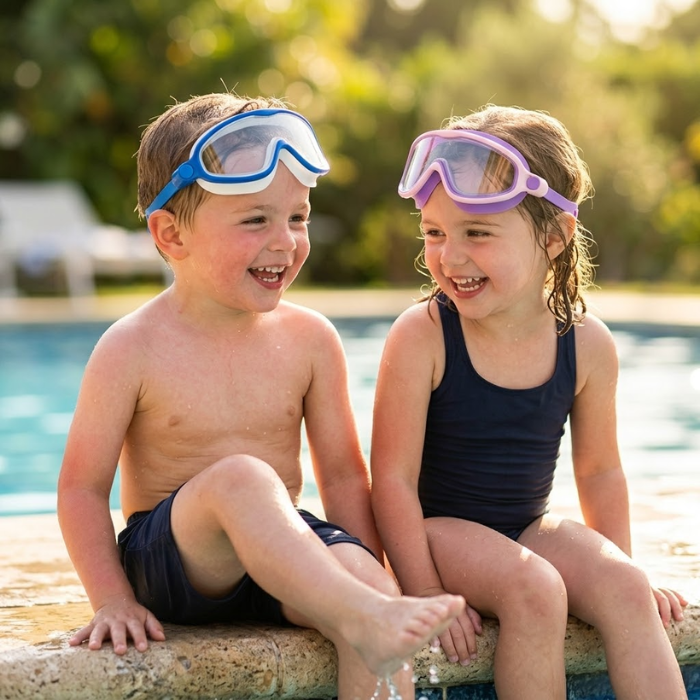 SplashGuard Pro™ Comfort Swim Goggles — Anti-Fog, Leak-Resistant & No Hair Pull