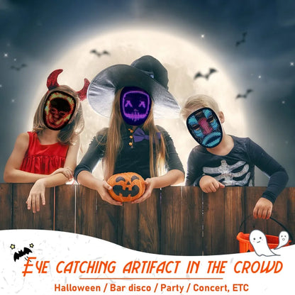 Magic Gesture LED Party Mask 🎭 + FREE LED Glow Gloves (Limited Time!)