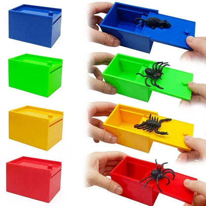 Wooden Surprise Spider Prank Box
