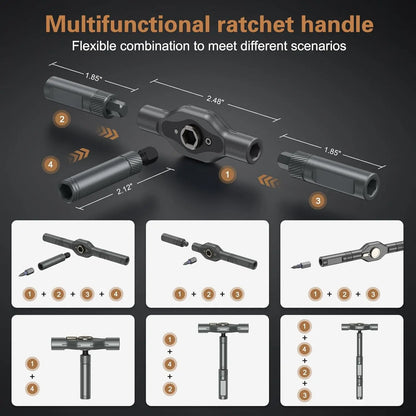 The Pocket Toolbox: Ultimate 24-in-1 Magnetic Ratchet Screwdriver
