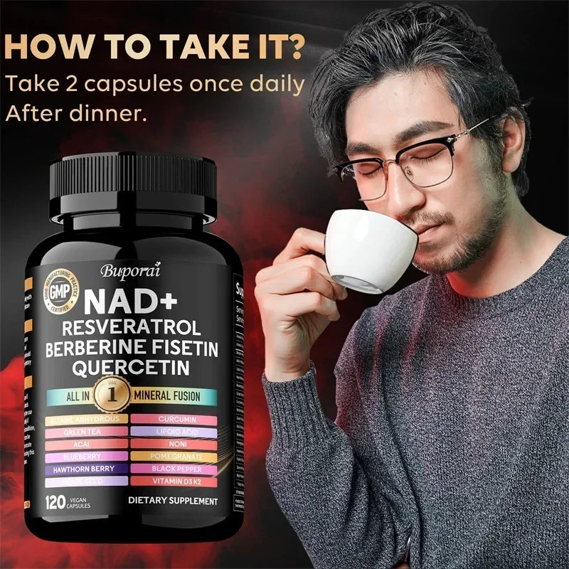 NAD+ Resveratrol Berberine Cellular Support