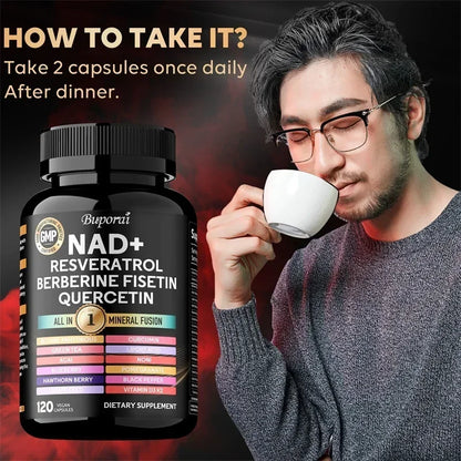 NAD+ Resveratrol Berberine Cellular Support