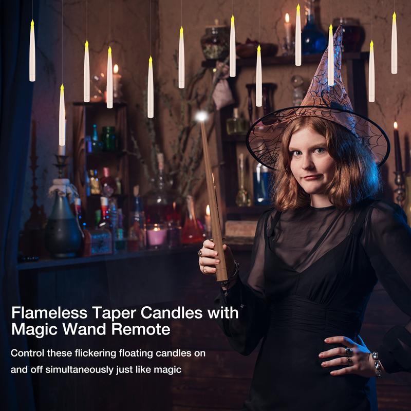 Enchanting LED Floating Candles ✨ – Spooky Glow + FREE Witchy Vibes Recipe Booklet