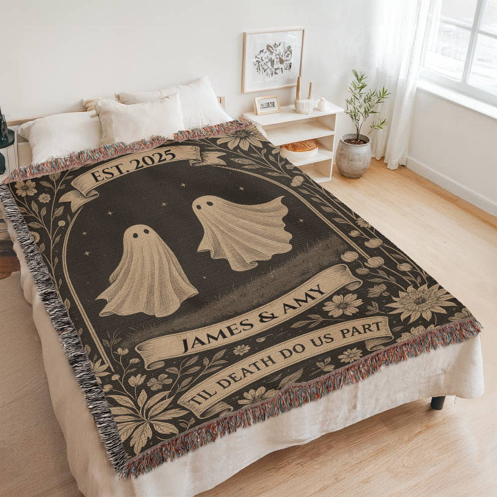 The Perfect "Til Death Do Us Part" Woven Blanket