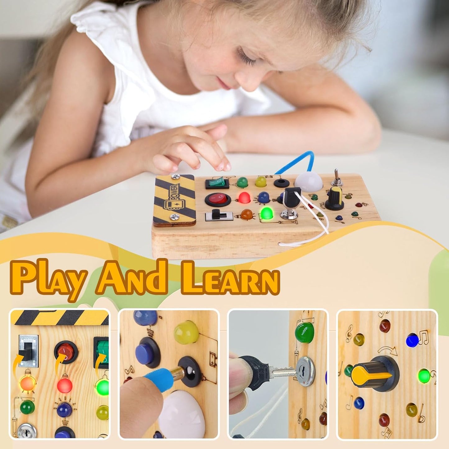 Bright Switch Montessori Busy Board