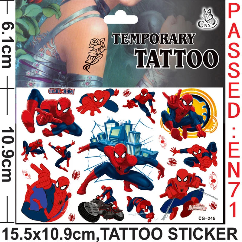 Kawaii Spider Tattoo Stickers