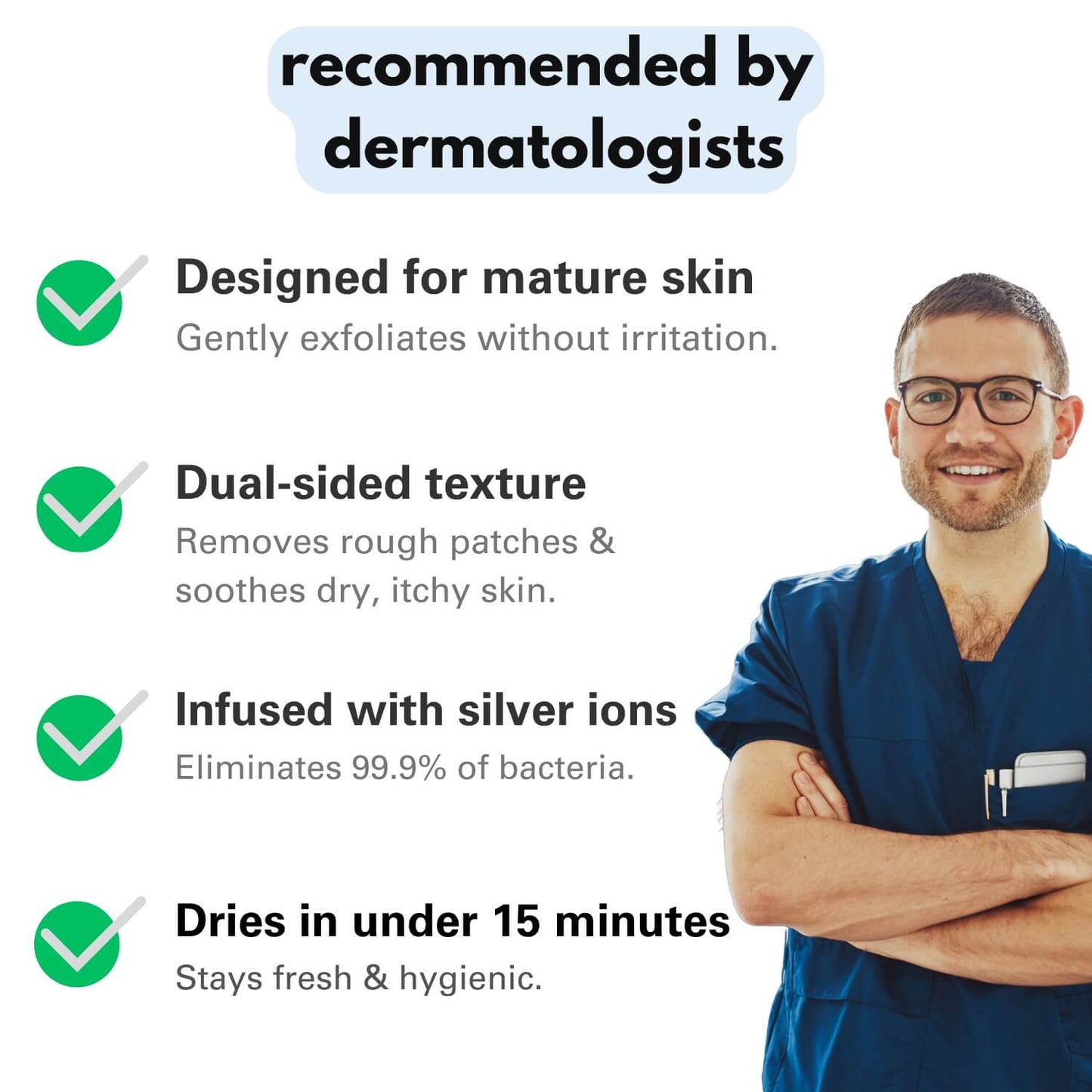 Exfoliating Antibacterial Shower Towel