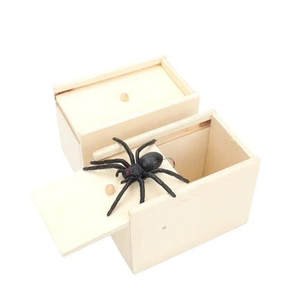 Wooden Surprise Spider Prank Box