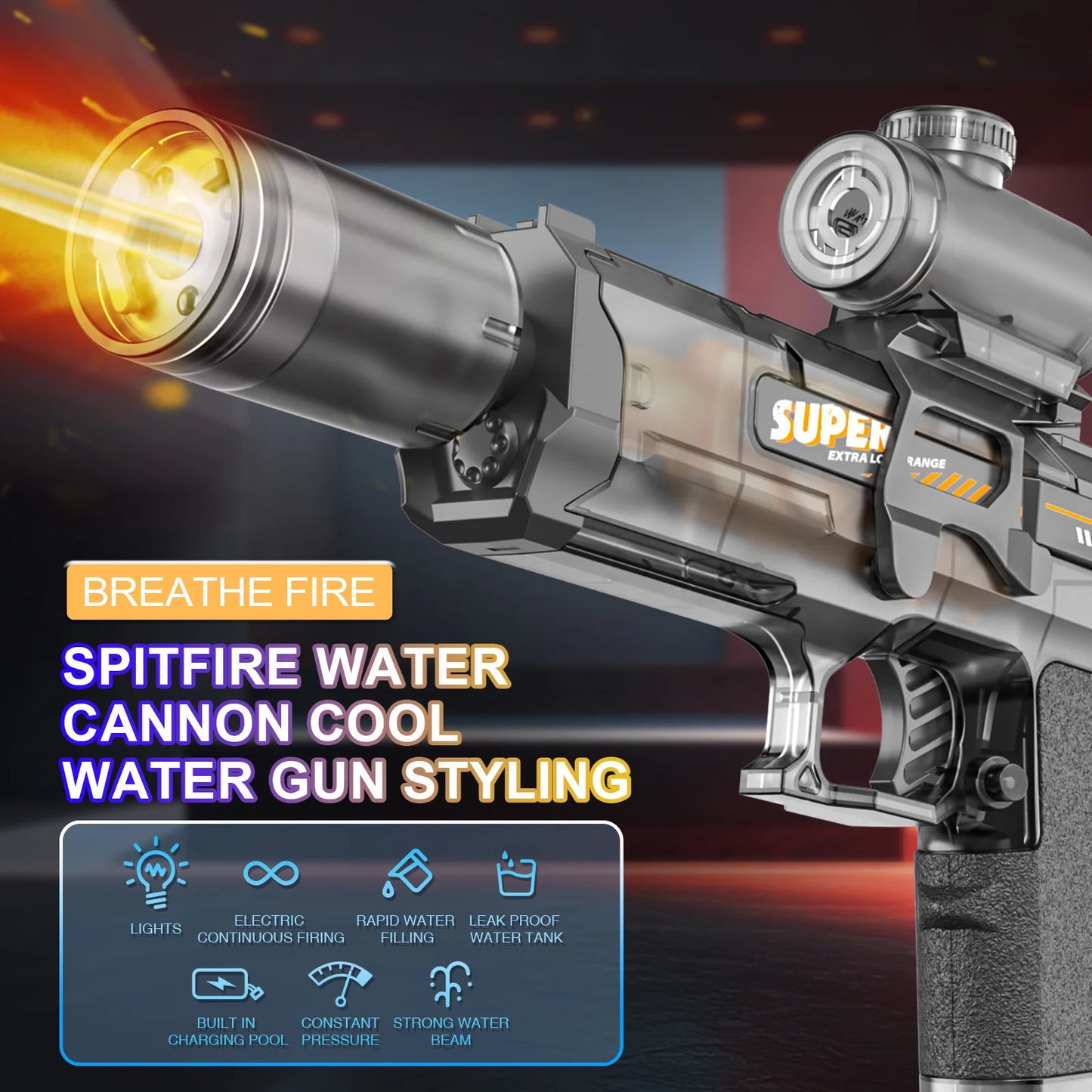 AquaBlaster Pro Max™ | High-Power Electric Water Cannon (Summer’s #1 Must-Have)
