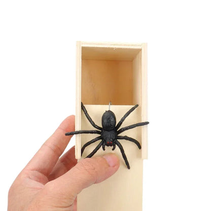 Wooden Surprise Spider Prank Box