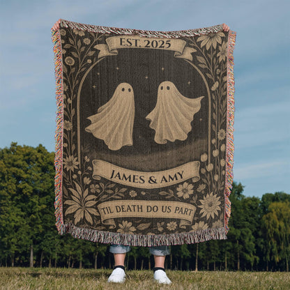 The Perfect "Til Death Do Us Part" Woven Blanket