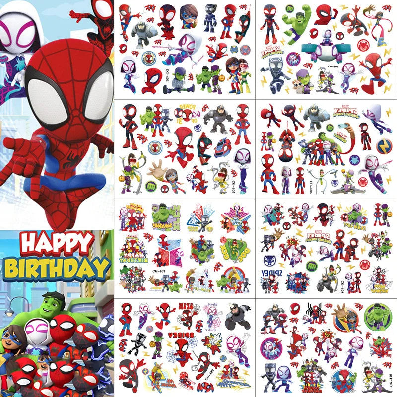 Kawaii Spider Tattoo Stickers