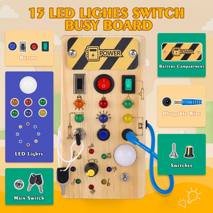 Bright Switch Montessori Busy Board