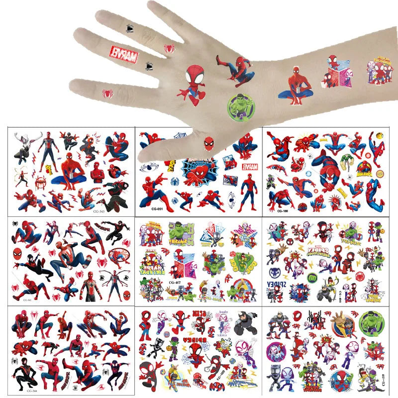 Kawaii Spider Tattoo Stickers