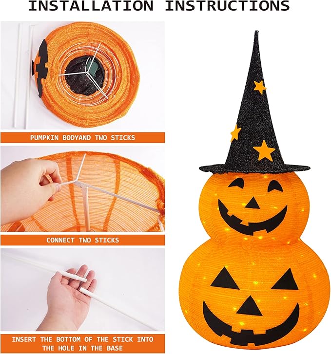 Festive Glow Pumpkin Décor | LED Halloween Pumpkins 🎃✨