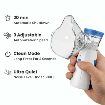 PocketCloud™ Nebulizer – Portable Relief On-the-Go + Free Carrying Case